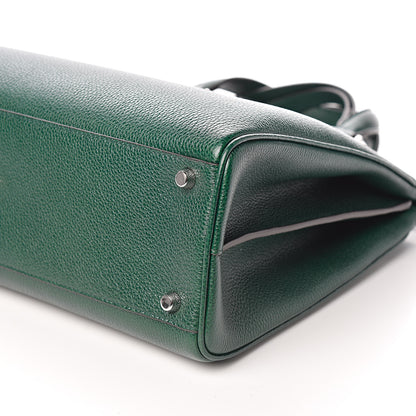 Gucci Grainy Calfskin Medium Zumi Top Handle Bag Vintage Green 8 of 9