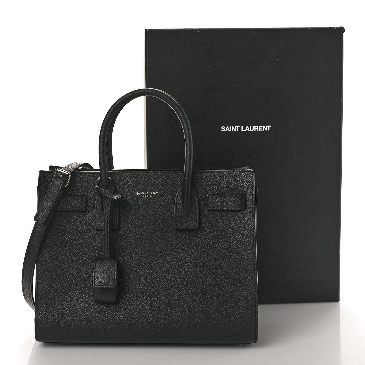 Saint Laurent Grained Calfskin Baby Sac De Jour Black 13 of 13