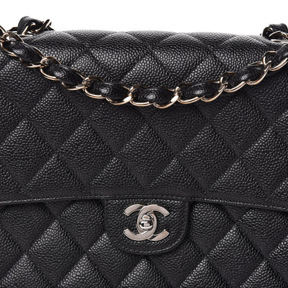 Chanel Caviar Quilted Jumbo Single Flap Black 11 of 12