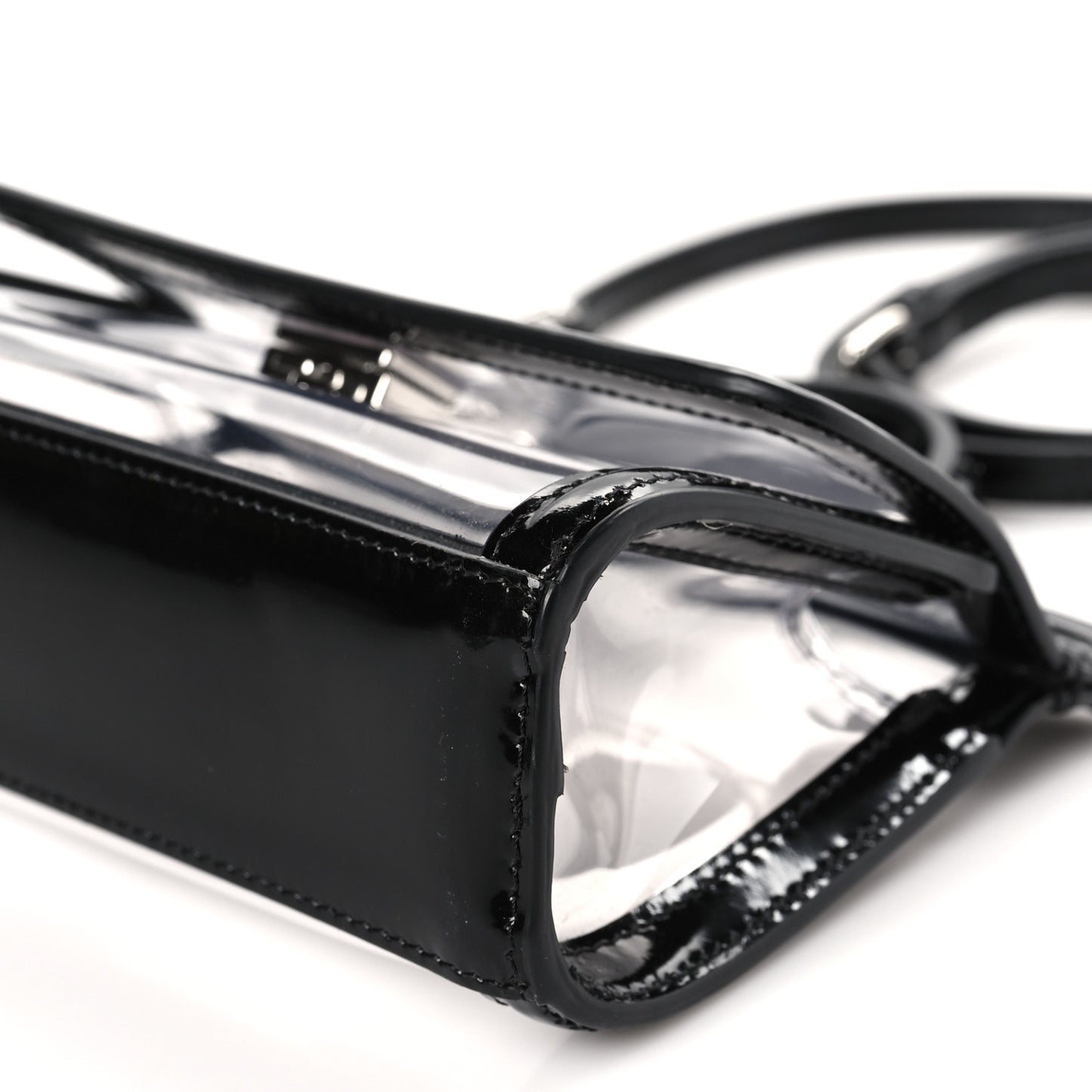 PVC Small Miss Sicily Satchel Transparent Black