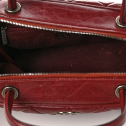 Chanel Aged Calfskin Small Bowling Bag Burgundy 5 of 13