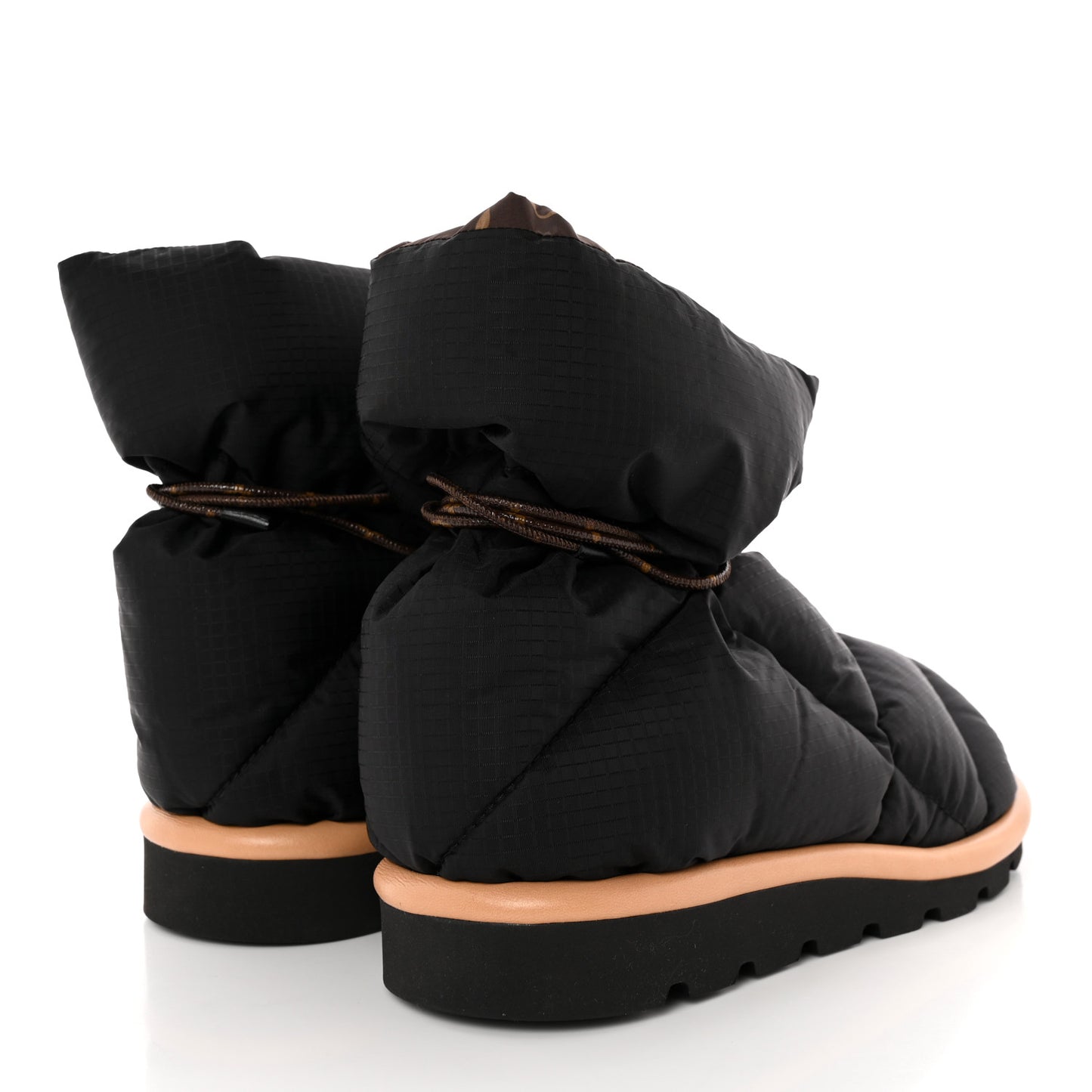 Nylon Monogram Pillow Comfort Ankle Boot 38 Black
