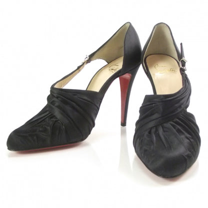 Christian Louboutin Crepe Satin Drapinight Jeweled d'Orsay 100 Heels 40 1 of 8