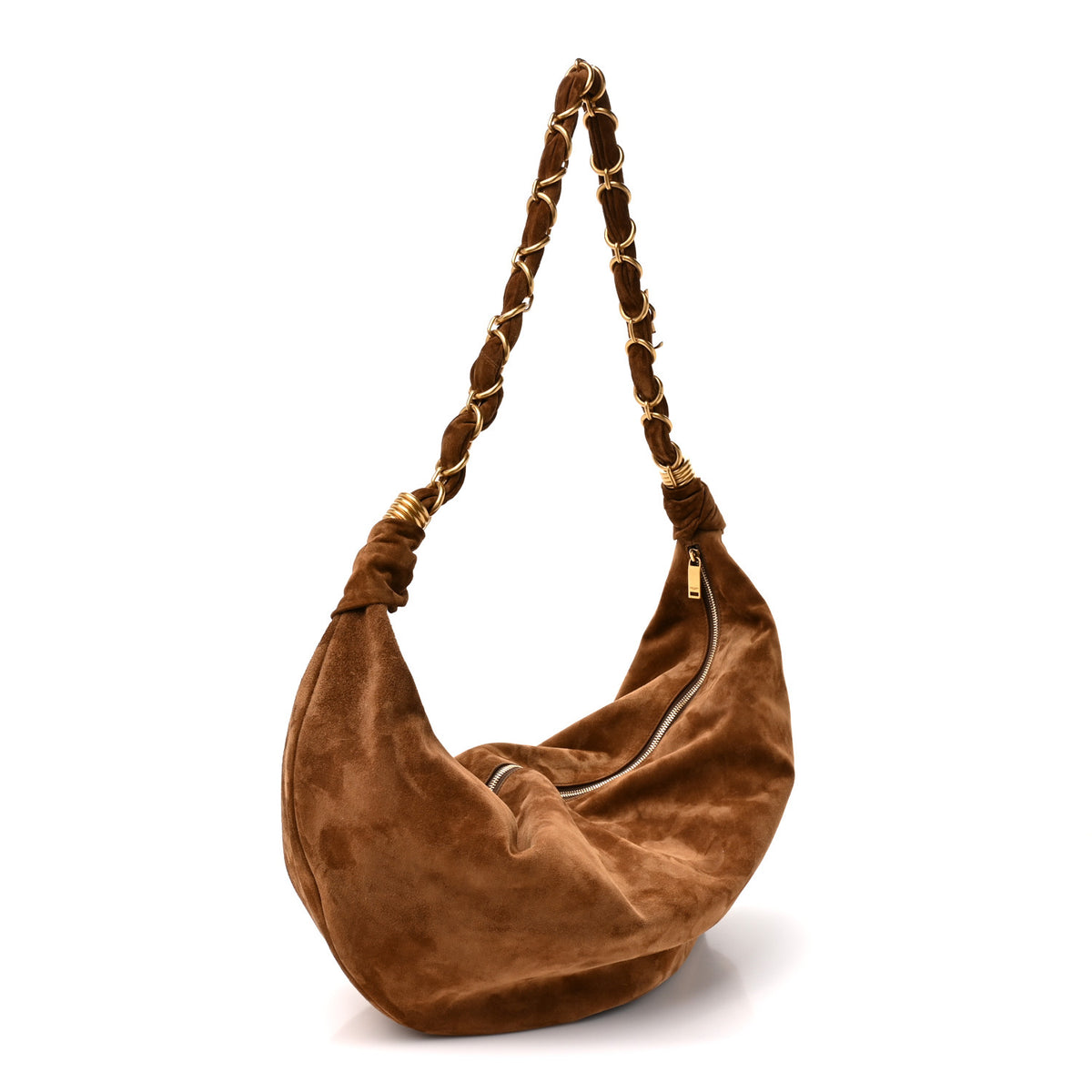 Suede Small Amalia Hobo  Camel
