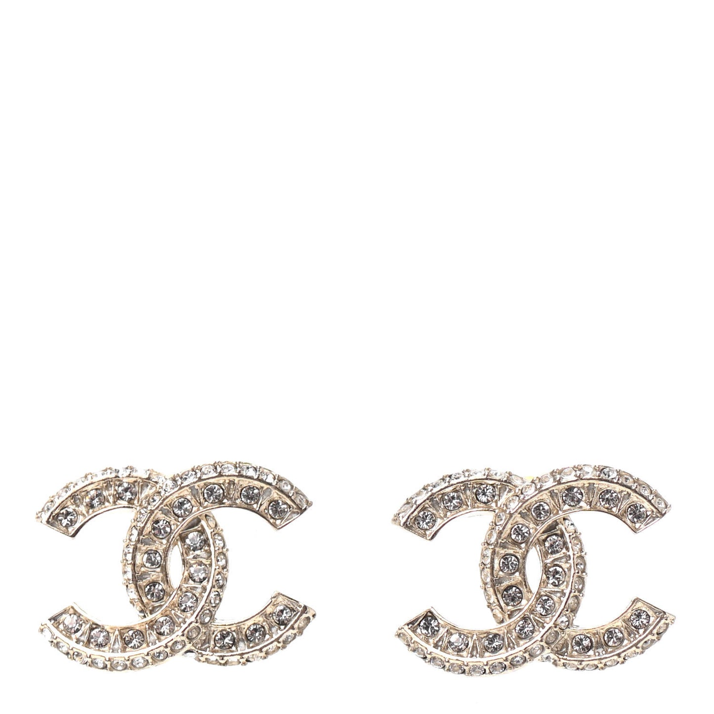 Crystal Timeless CC Earrings Light Gold