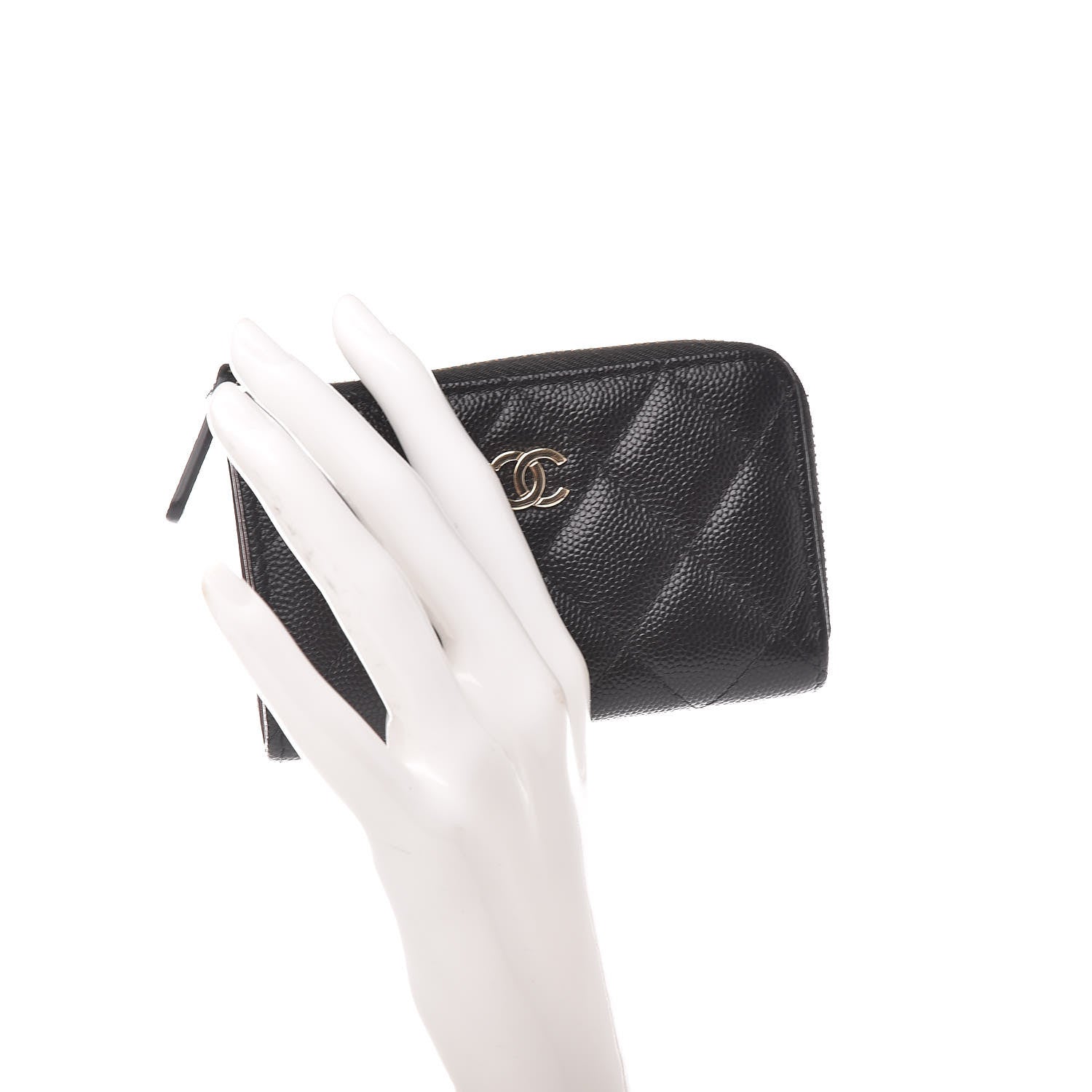 Chanel Caviar Quilted Key Holder Case Black 2 of 8