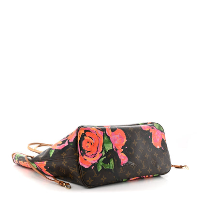 Louis Vuitton Monogram Roses Neverfull MM 4 of 11