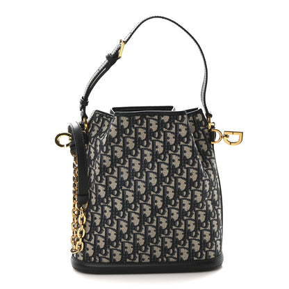 Christian Dior Oblique Medium C'est Chain Bucket Bag Blue 1 of 10