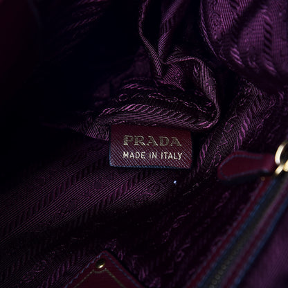 Prada Saffiano Tessuto Nylon Satchel Fuoco 7 of 13