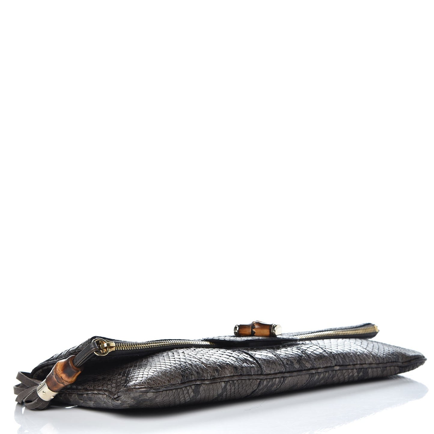 Python Lucy Folded Clutch Black Grey