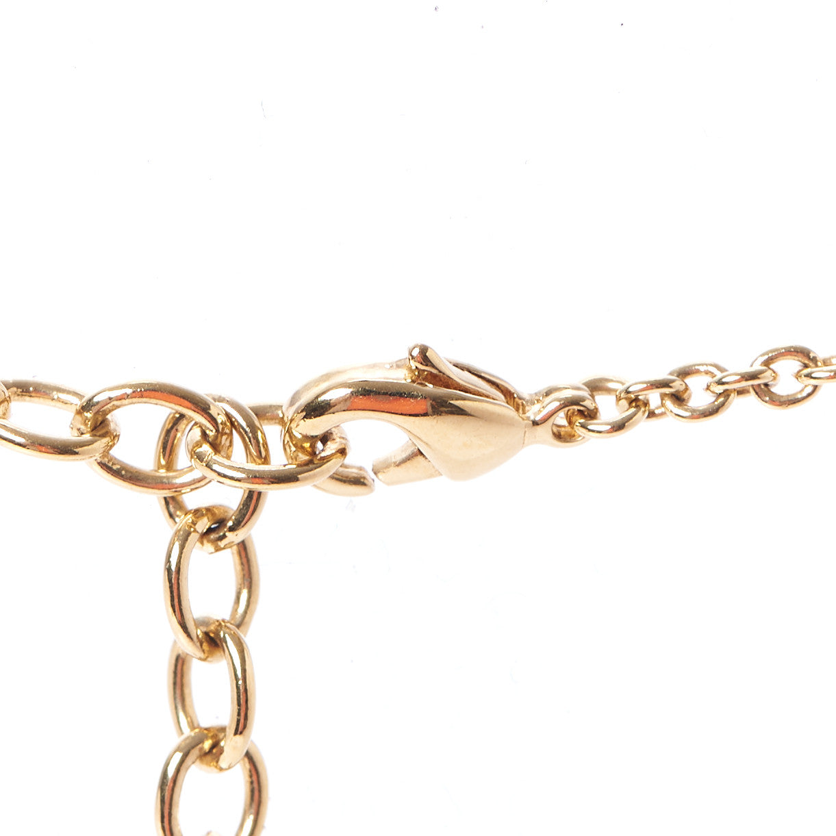Metal L to V Necklace Gold Silver