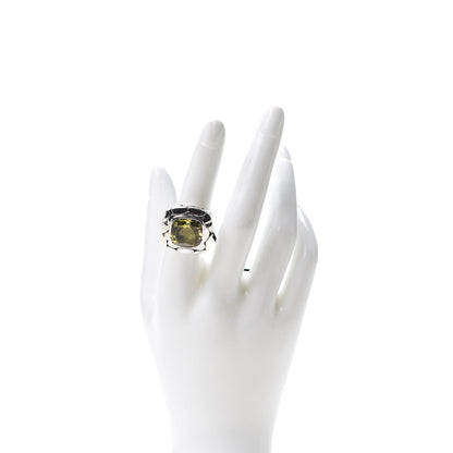 John Hardy Sterling Silver Citrine Large Batu Kali Square Ring 54 7 2 of 6