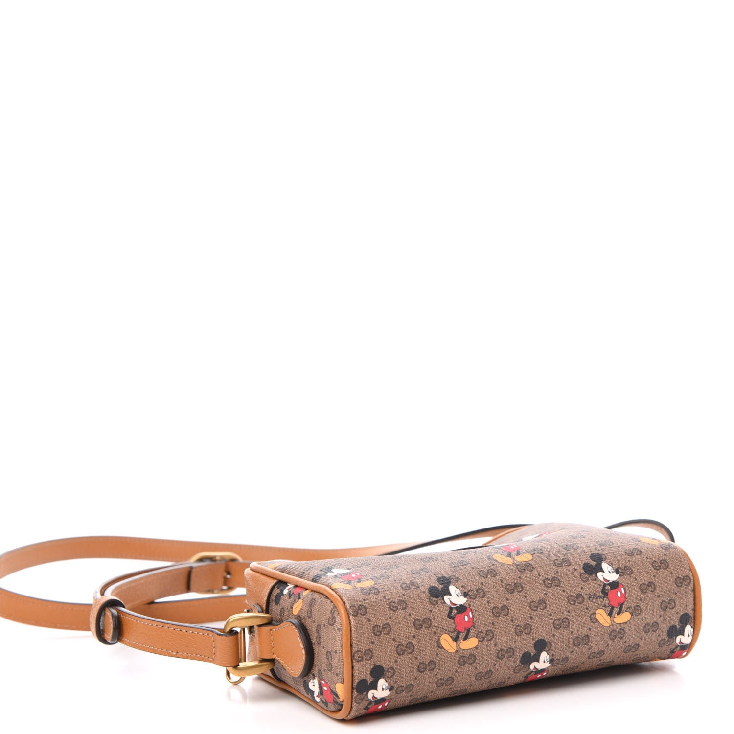 Gucci X DISNEY Mini Vintage GG Supreme Monogram Mickey Mouse Shoulder Bag Beige Vintage Sun Oil 4 of 11