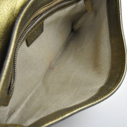 Gucci Leather Borchie Rivet Studded Flap Bag Gold 1 of 2