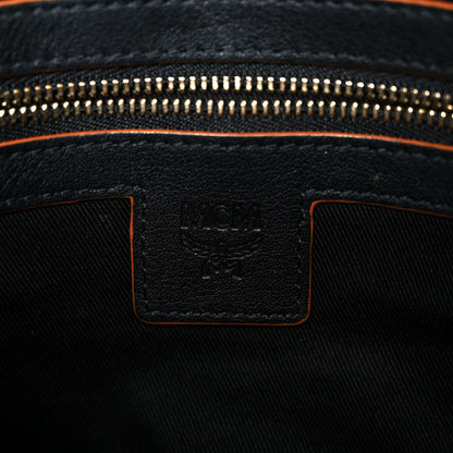 MCM Calfskin Ottomar Monogram Medium Crossbody Pouch Black 6 of 11