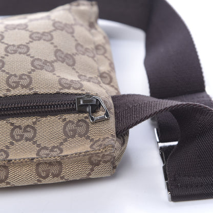 Gucci GG Monogram Double Pocket Belt Bag Dark Brown 8 of 12