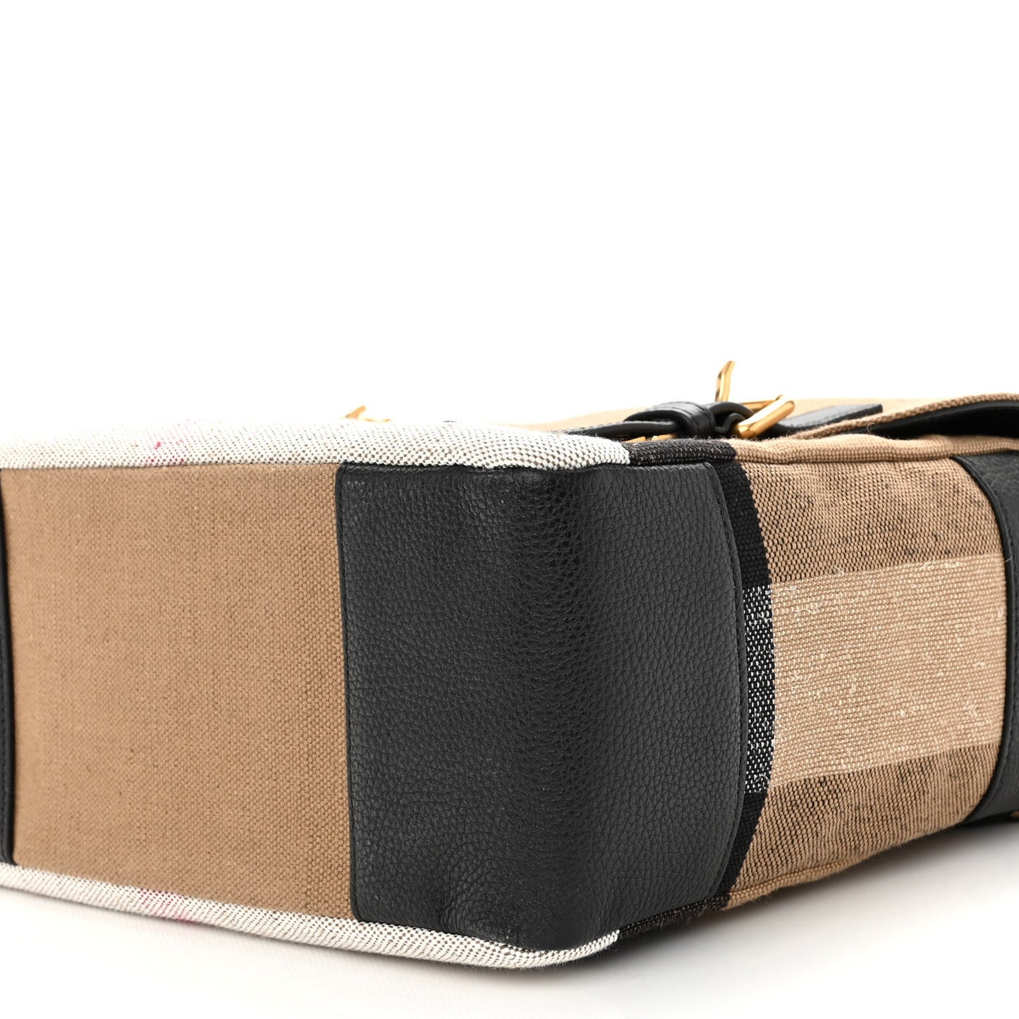 Canvas Mega Check Small Baildon Messenger Bag Black