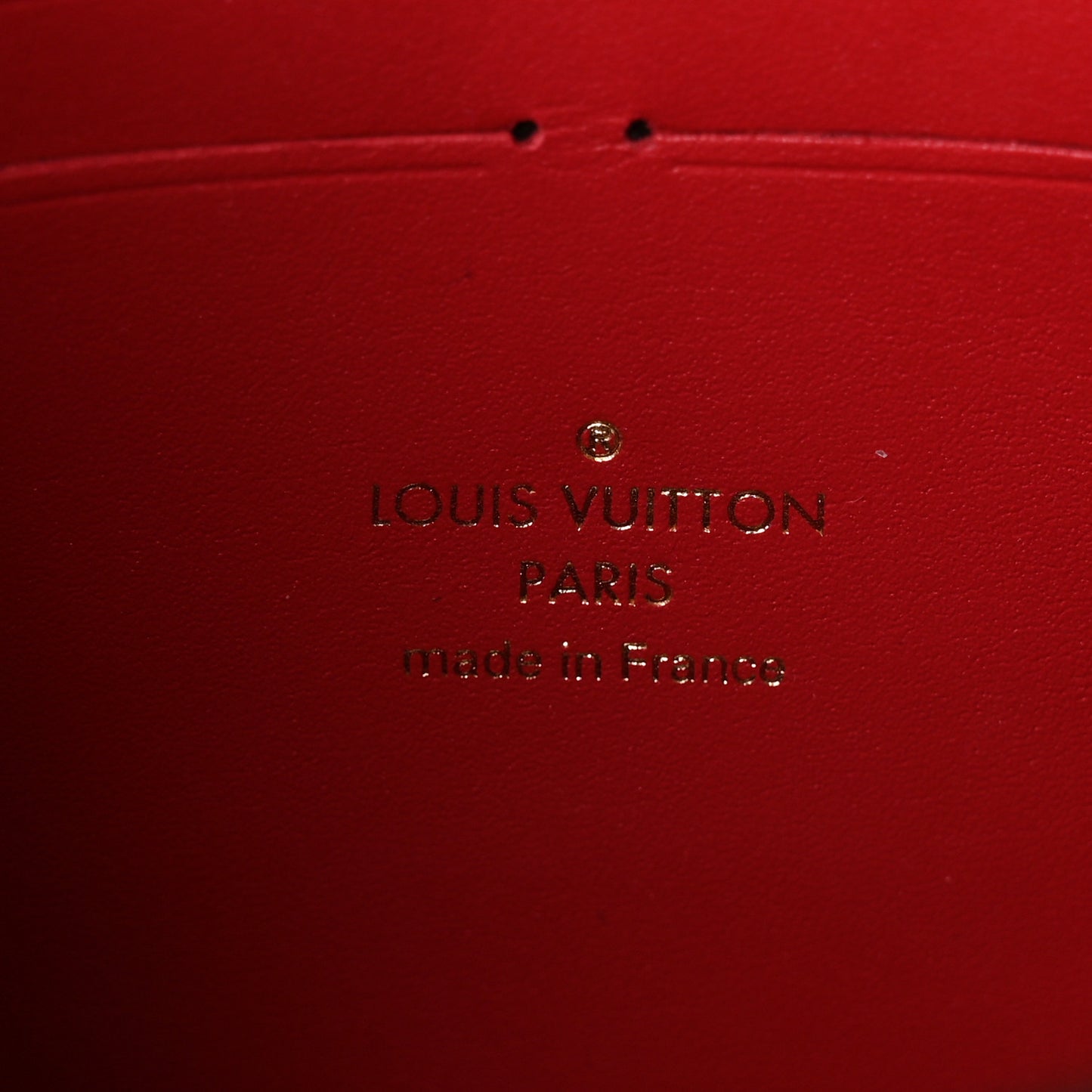Damier Ebene Croisette Chain Wallet Scarlet