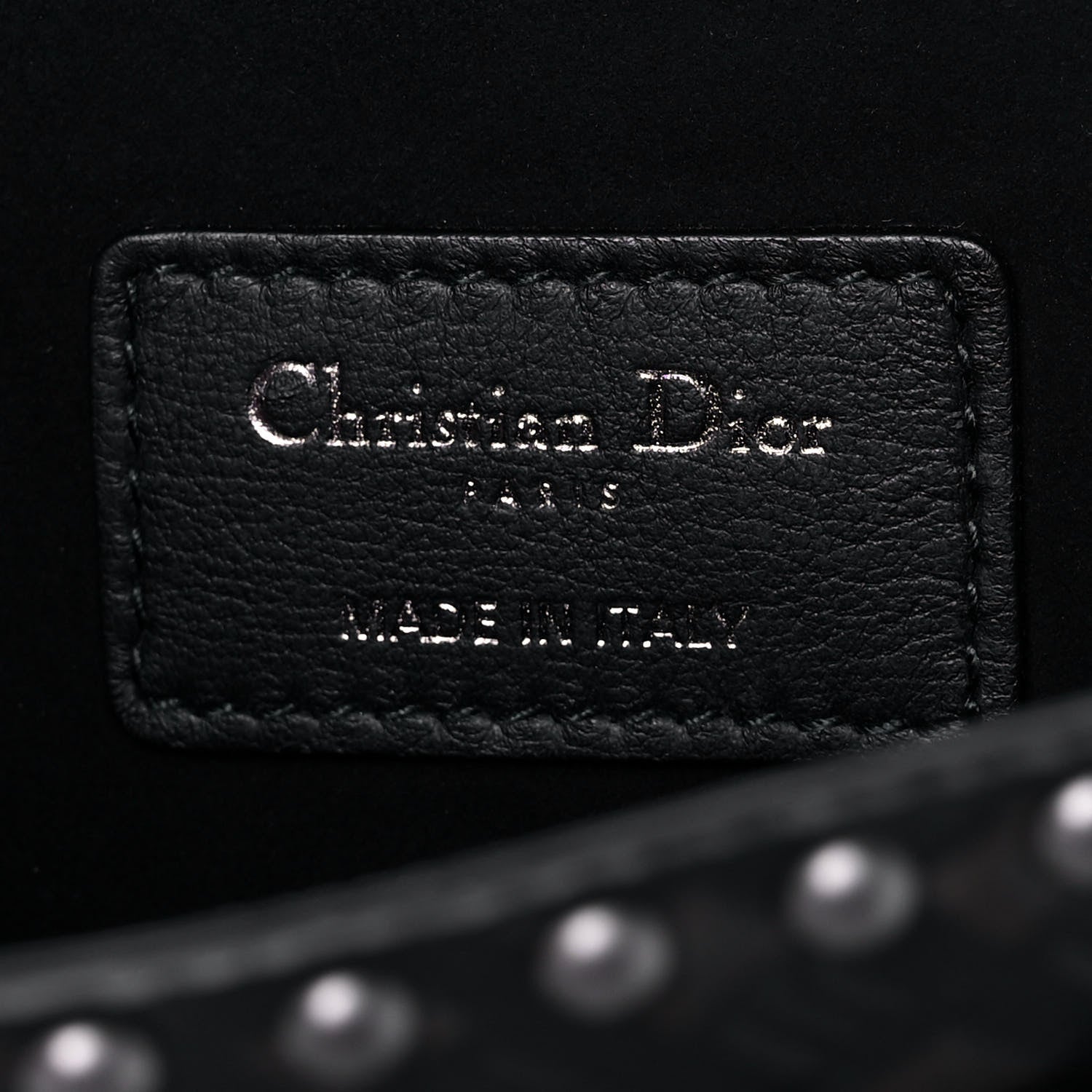 Christian Dior Calfskin Studded Dio(r)evolution Flap Bag Black 5 of 8