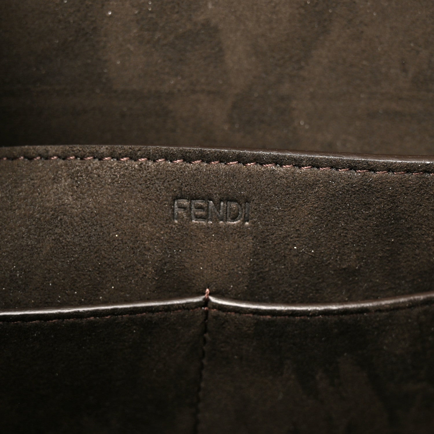 Fendi Fabric Jacquard Vitello Grance FF 1974 Large Fendi Origami Tobacco Moro Ebano 6 of 12