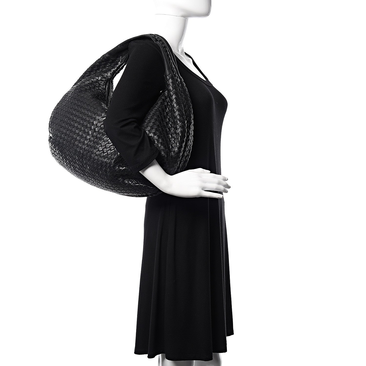 Bottega Veneta Nappa Intrecciato Large Belly Veneta Hobo Black 2 of 9