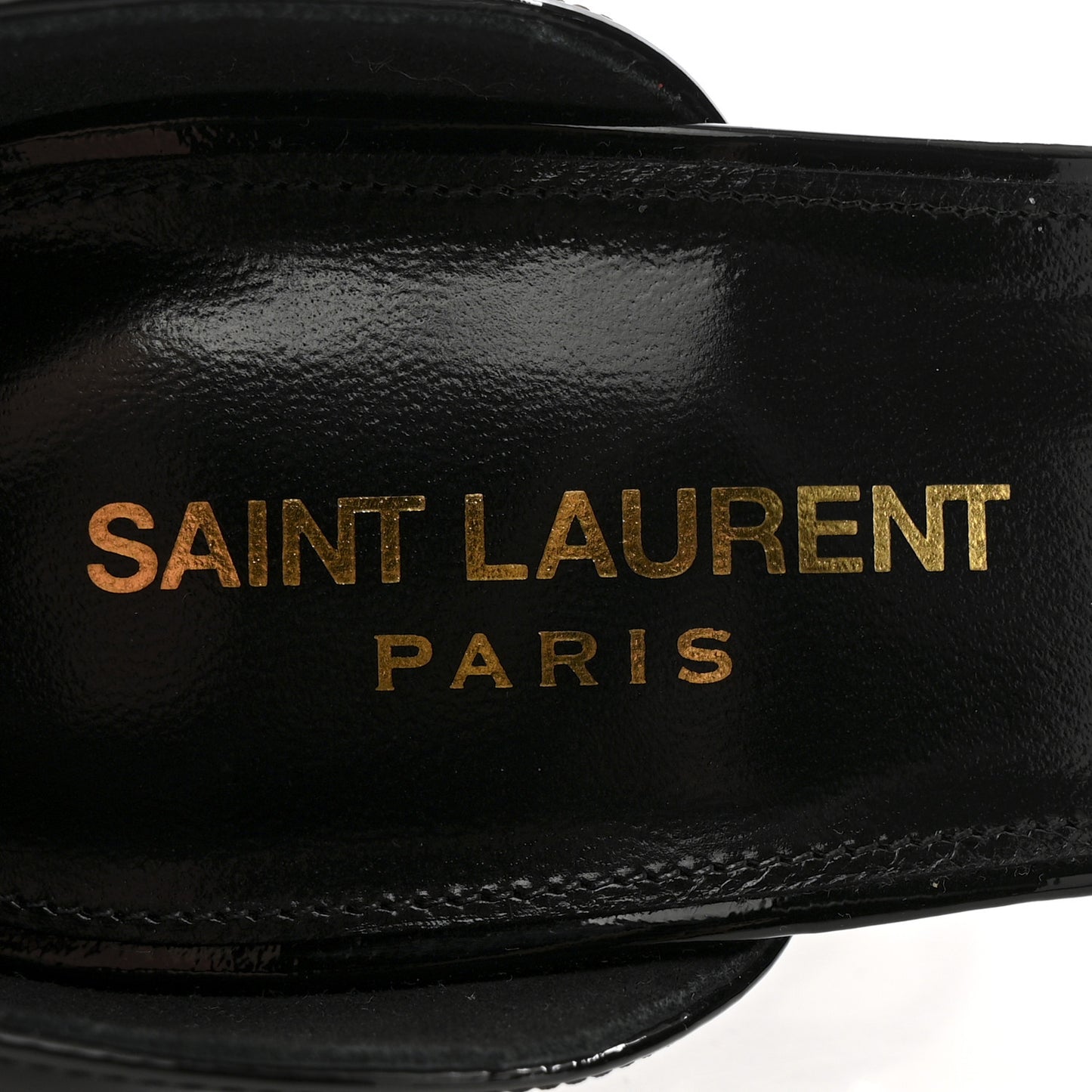 Patent Calfskin Opyum 110 Sandals 38.5 Black