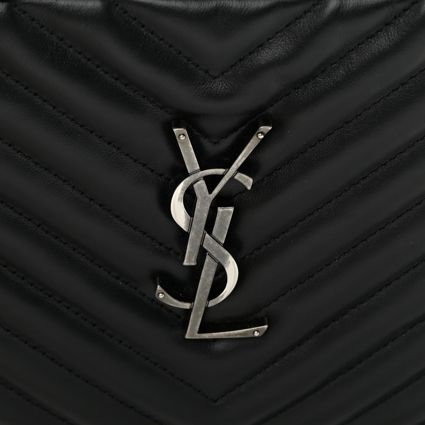 Calfskin Matelasse Monogram Lou Camera Bag Black
