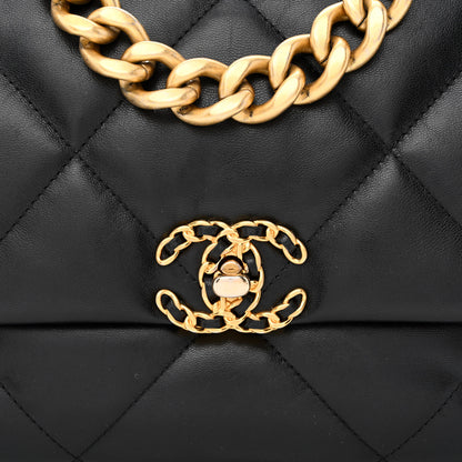 Chanel Goatskin Quilted Large Chanel 19 Flap Black 8 of 12