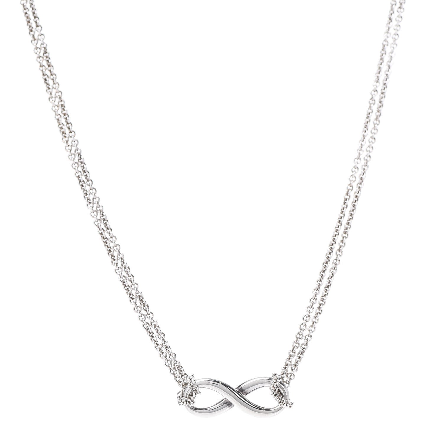 Tiffany Sterling Silver Infinity Pendant Necklace 1 of 6