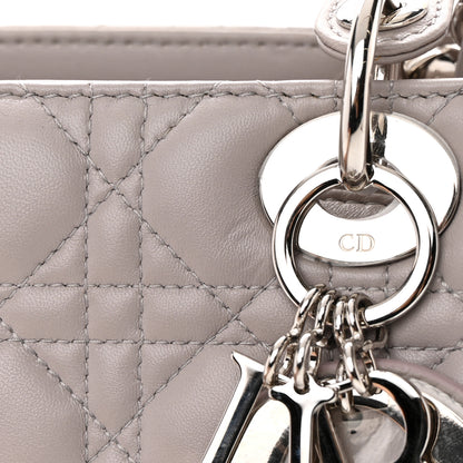 Christian Dior Lambskin Cannage Medium Lady Dior Grey 18 of 18
