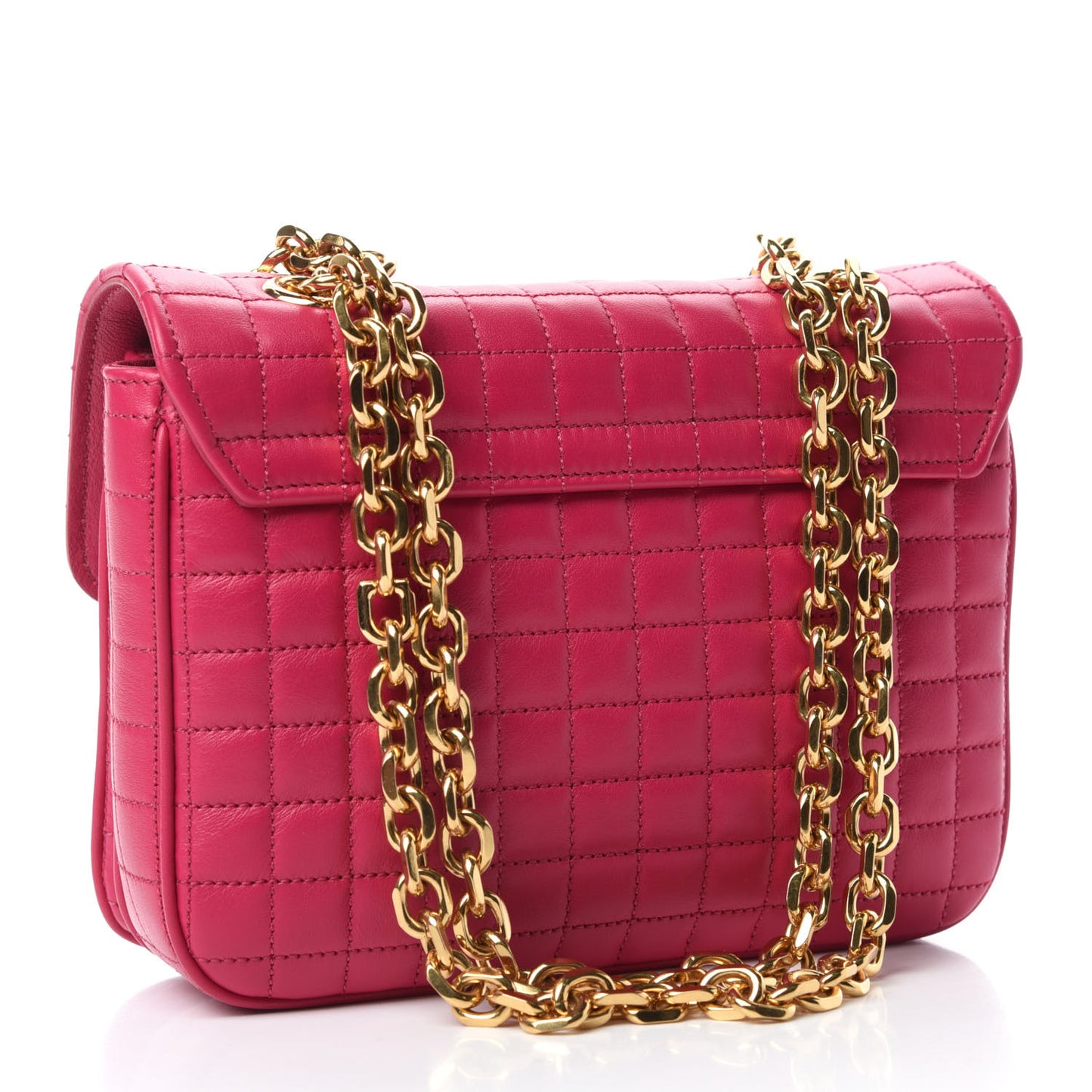 Calfskin Quilted Medium C Bag Pink