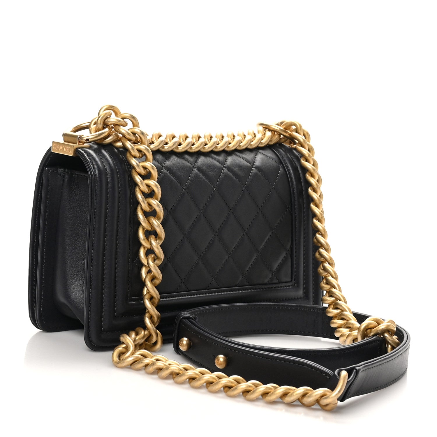 Chanel Calfskin Quilted Small Boy Flap Dark Grey 3 of 10
