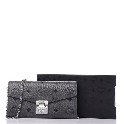 MCM Visetos Large Patricia Wallet On Chain Phantom Grey 11 of 11