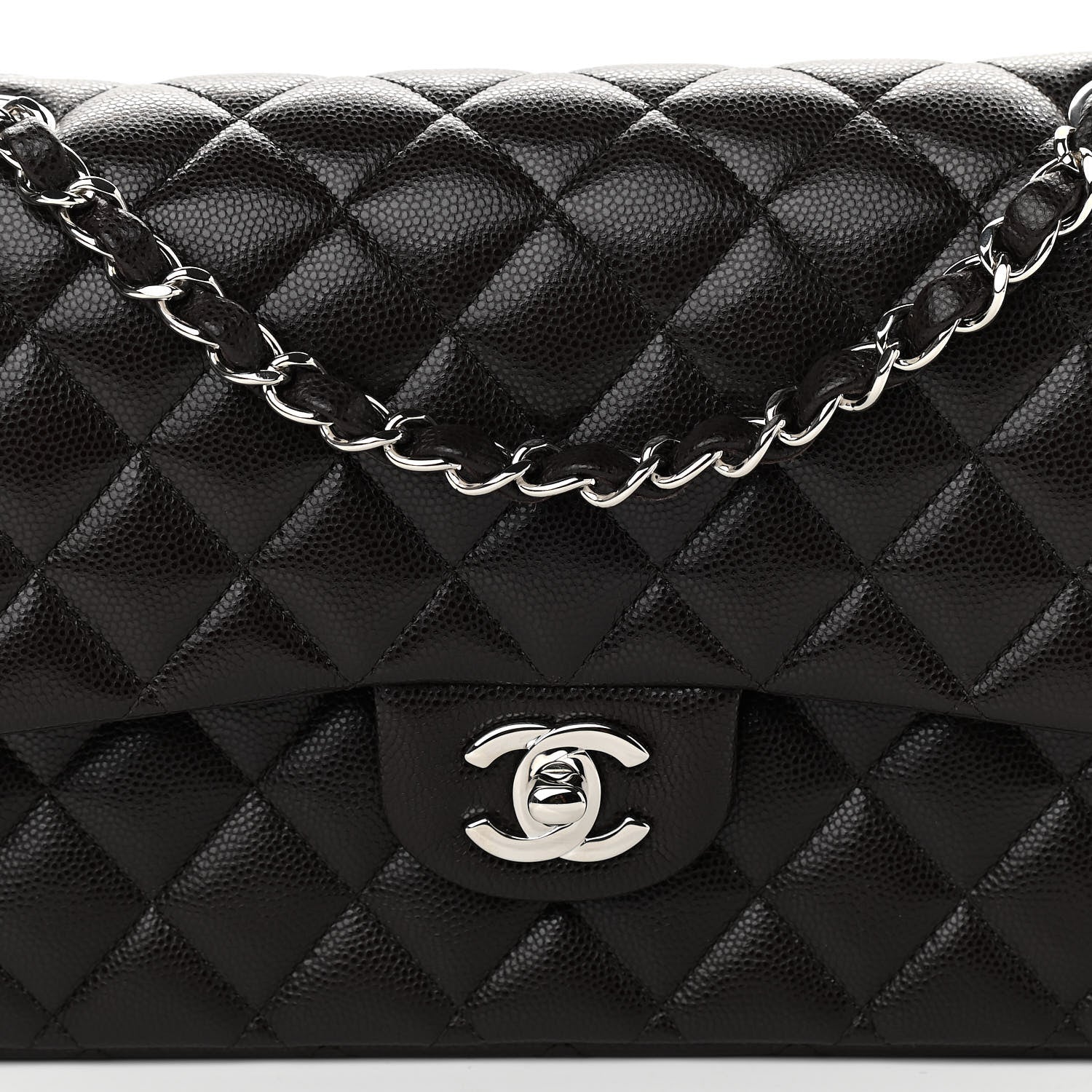 Chanel Caviar Quilted Medium Double Flap Black 8 of 12