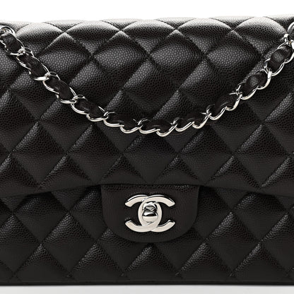 Chanel Caviar Quilted Medium Double Flap Black 8 of 12