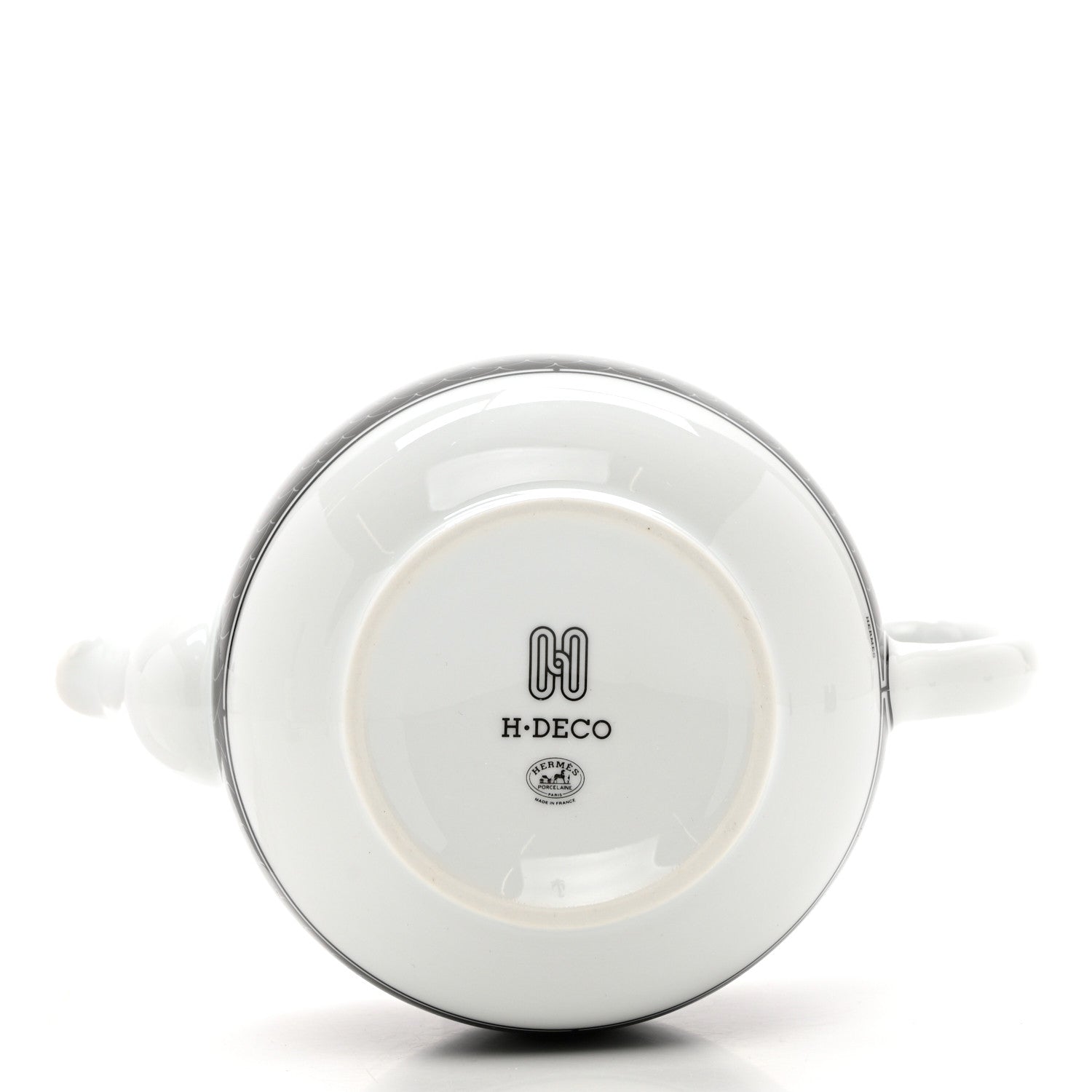 Hermes Porcelain H Deco Teapot Black 4 of 9