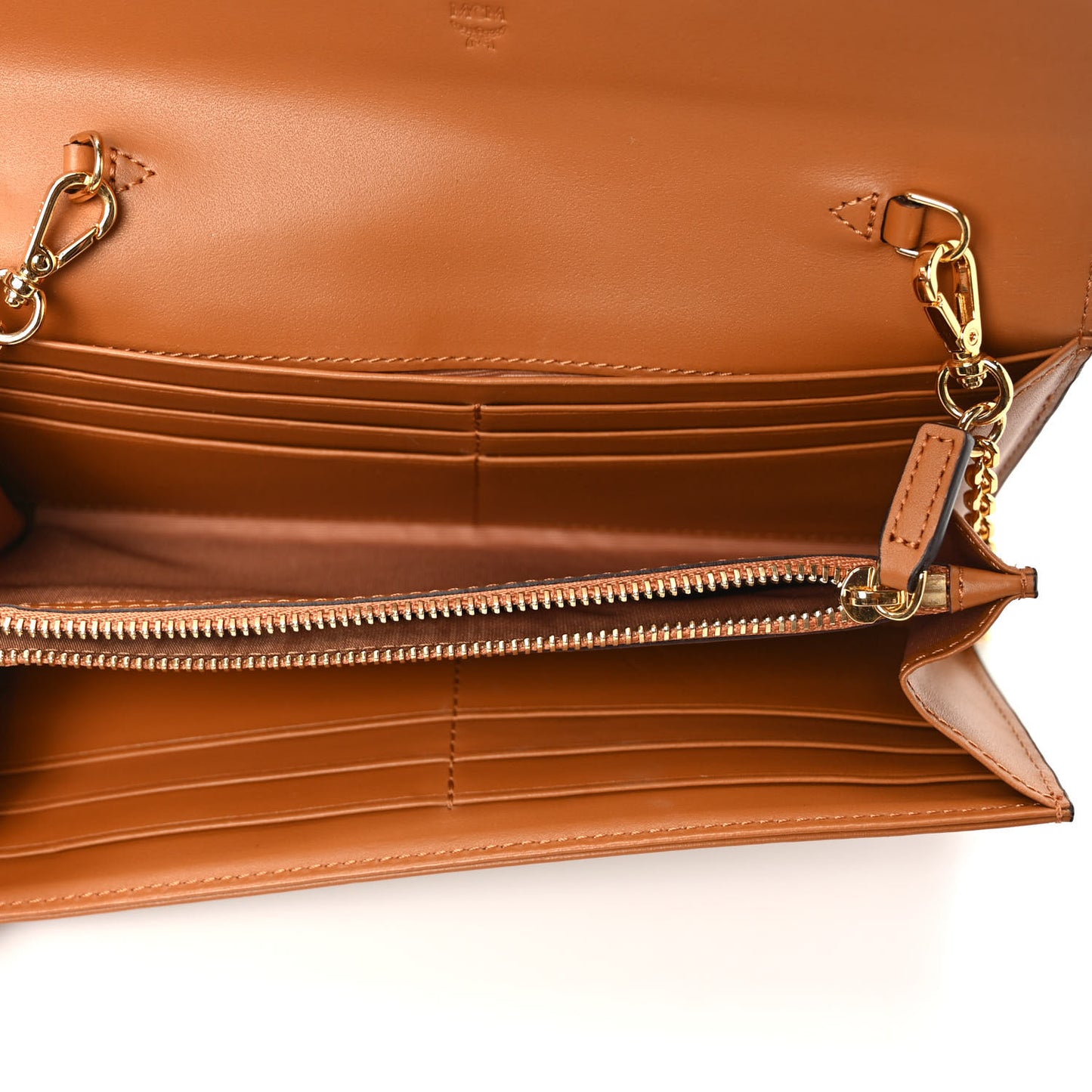 Visetos Large Patricia Wallet On Chain Cognac