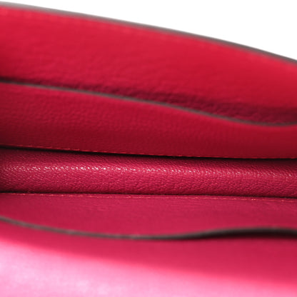 Hermes Chevre Mysore Roulis Slim Wallet Rose Shocking 6 of 7
