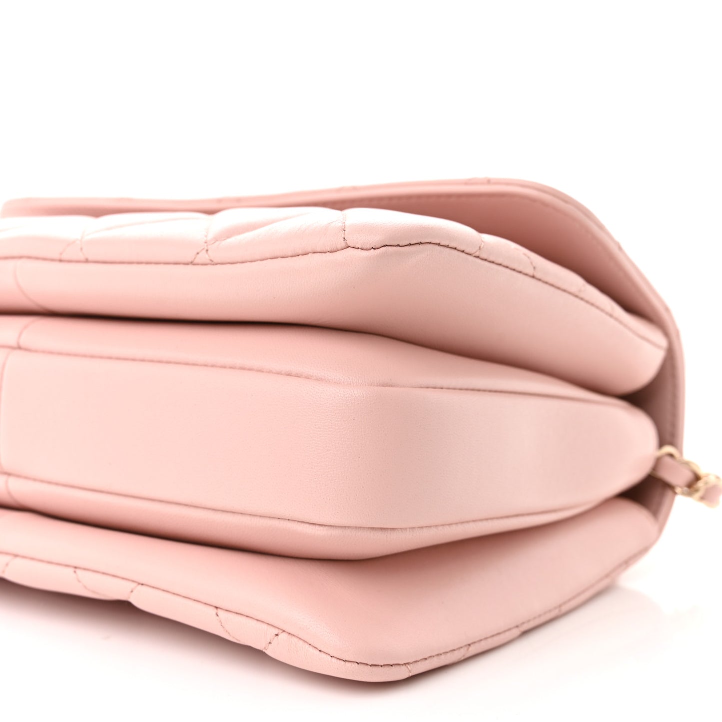 Lambskin Quilted Small Trendy Chain CC Flap Dual Handle Bag Light Pink