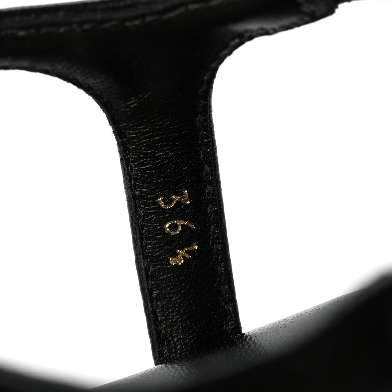 Chanel Lambskin Metal Chain Ankle Strap Sandals 36.5 Black 8 of 12
