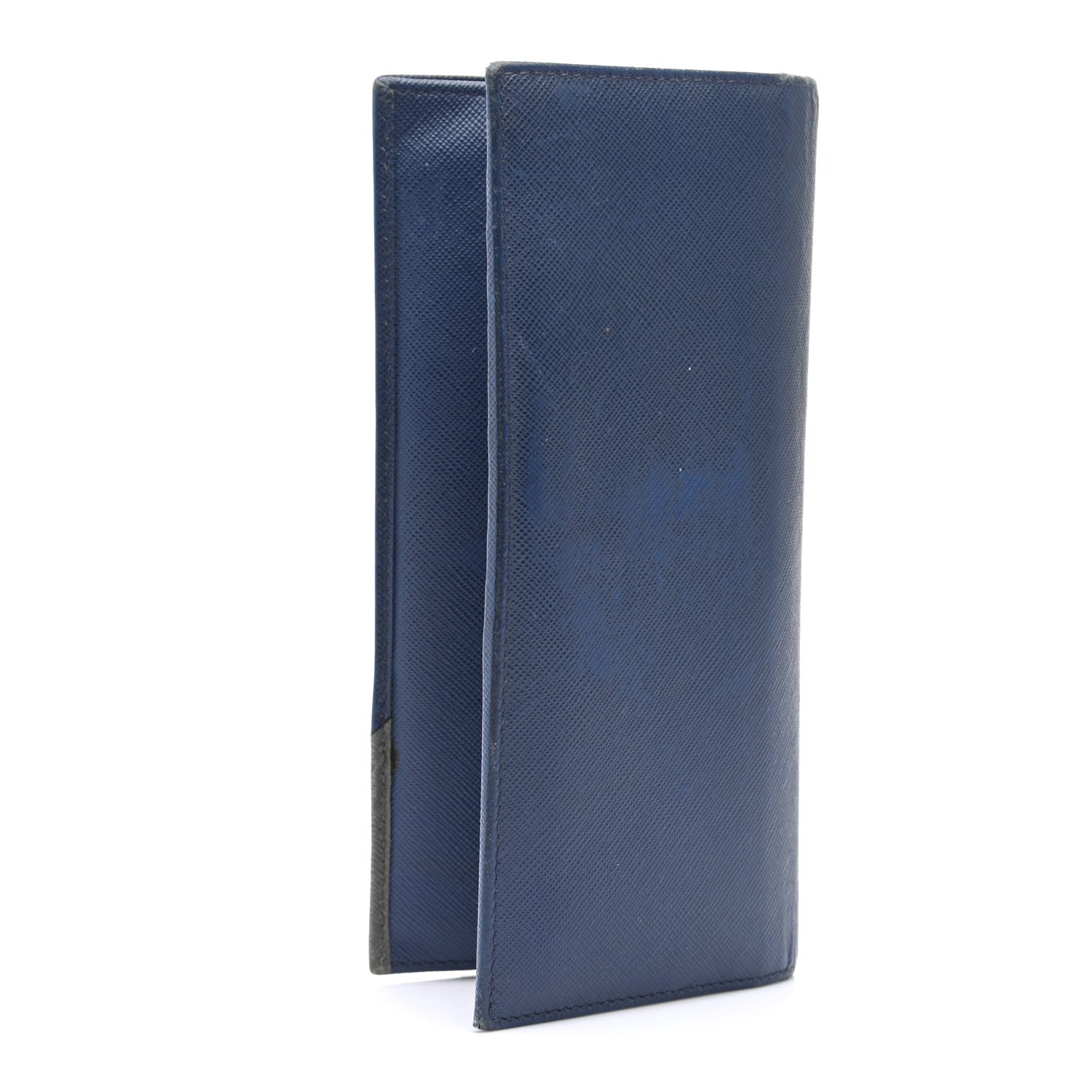 Prada Saffiano Long Wallet Bluette 3 of 13