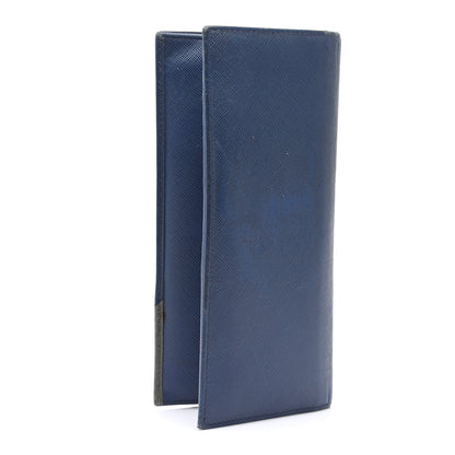 Prada Saffiano Long Wallet Bluette 3 of 13
