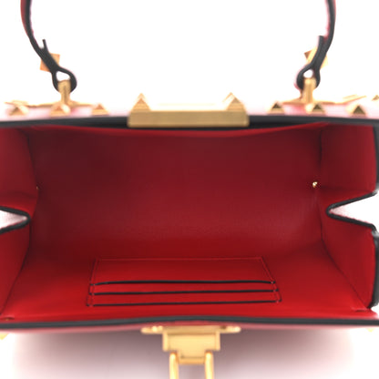 Valentino Garavani Grainy Calfskin Rockstud Alcove Box Top-Handle Bag Rouge Pur 5 of 12