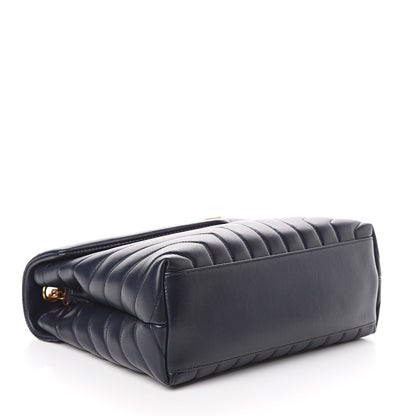 Saint Laurent Calfskin Y Quilted Monogram Medium Loulou Chain Satchel Medium Blue 3 of 8