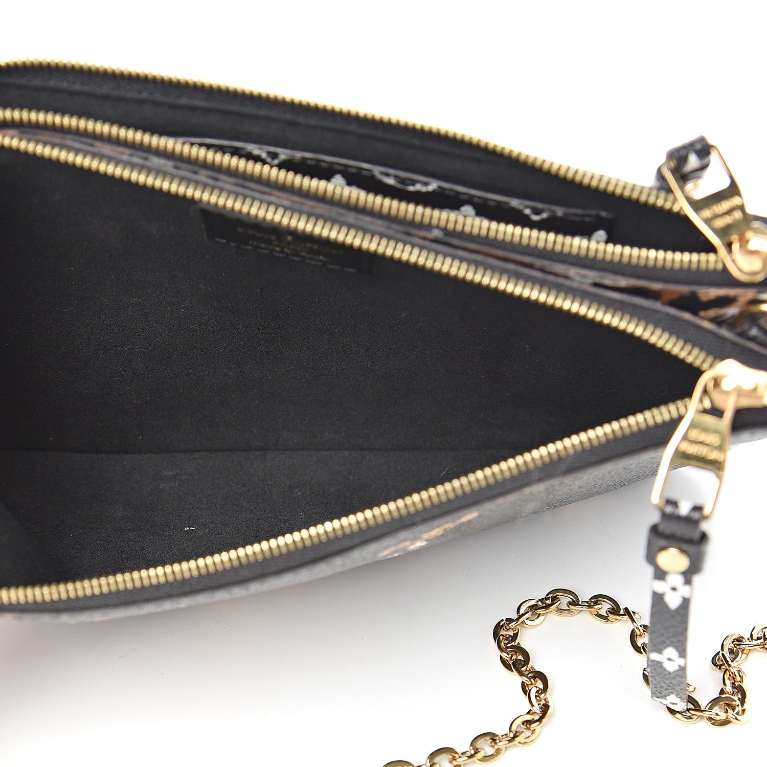 Louis Vuitton Monogram Giant Jungle Pochette Double Zip Black 6 of 12