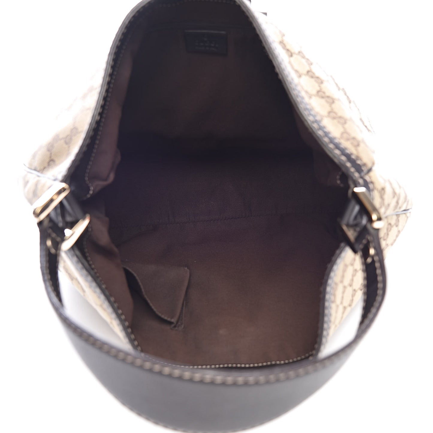 Monogram Large New Ladies Web Hobo Dark Brown