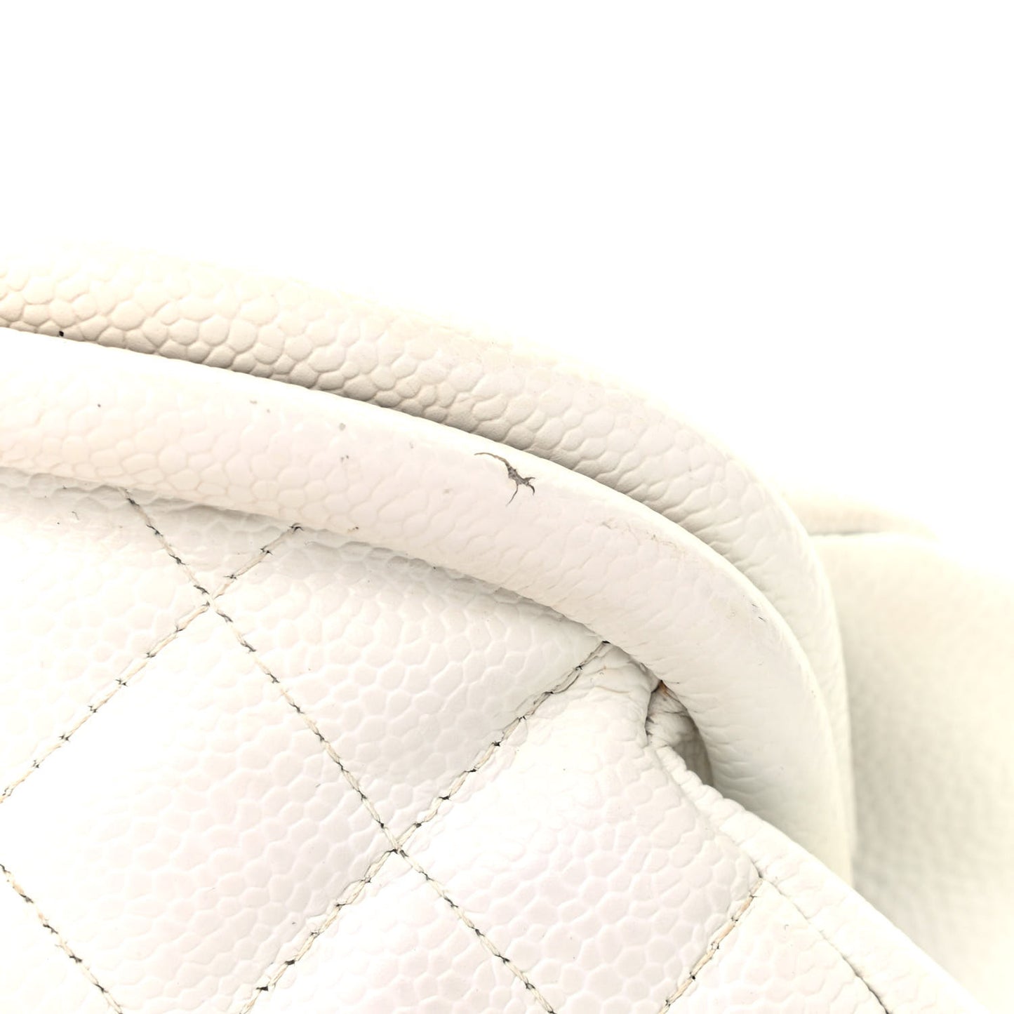 Caviar Quilted Timeless Clutch White