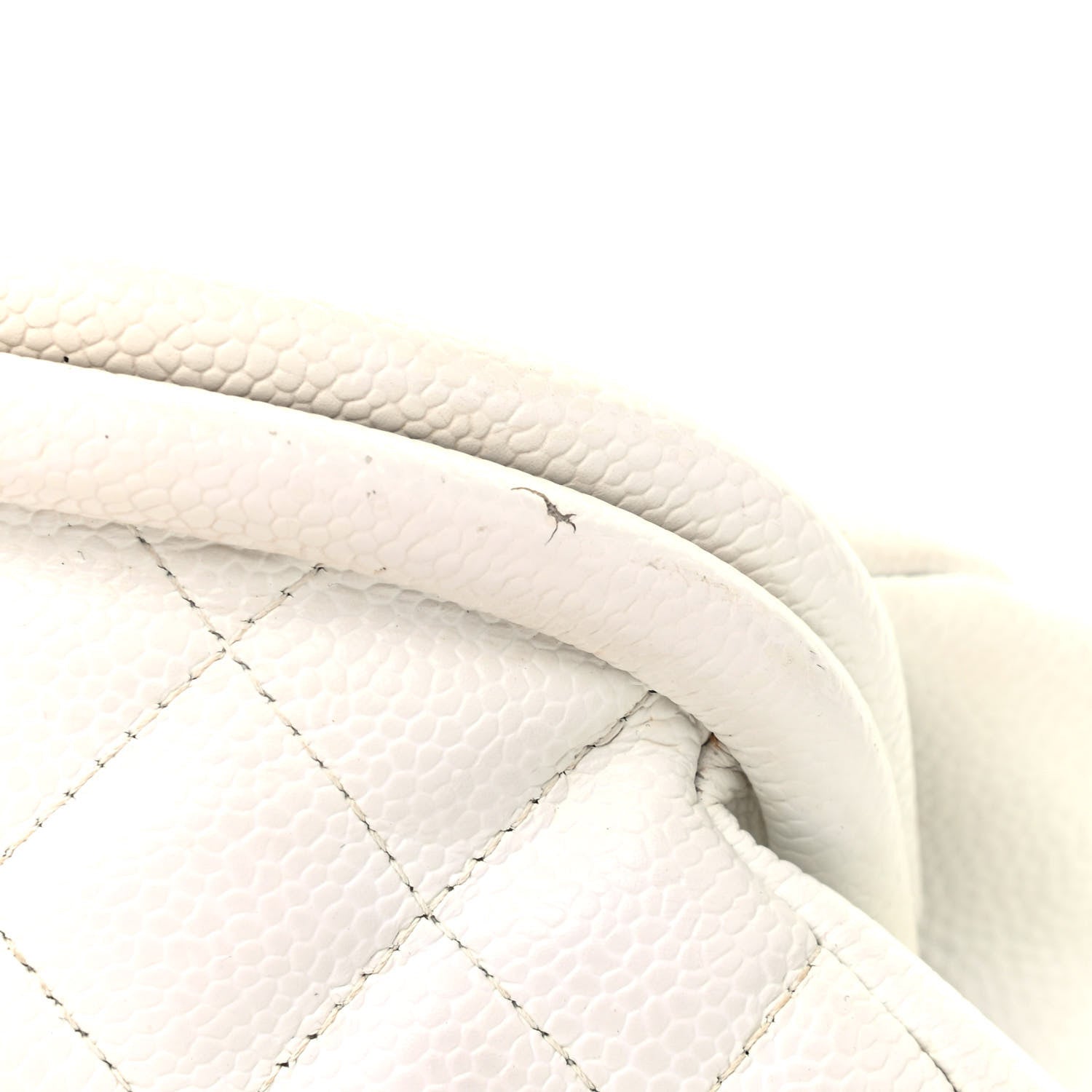 Chanel Caviar Quilted Timeless Clutch White 7 of 7