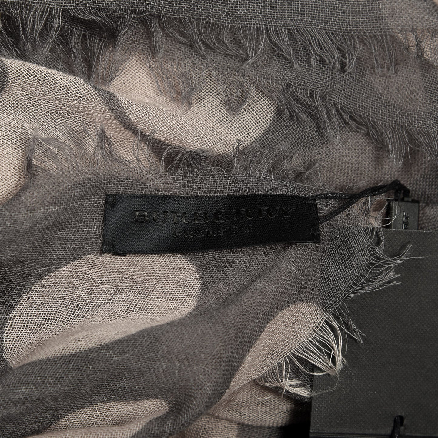 Prorsum Cashmere Silk Polka Dot Fringe Scarf Grey