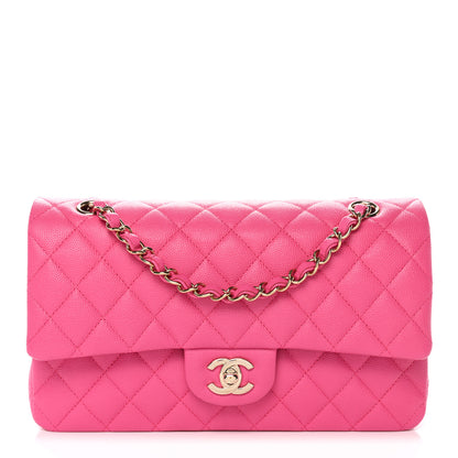 Chanel Caviar Quilted Medium Double Flap Dark Pink 1 of 11